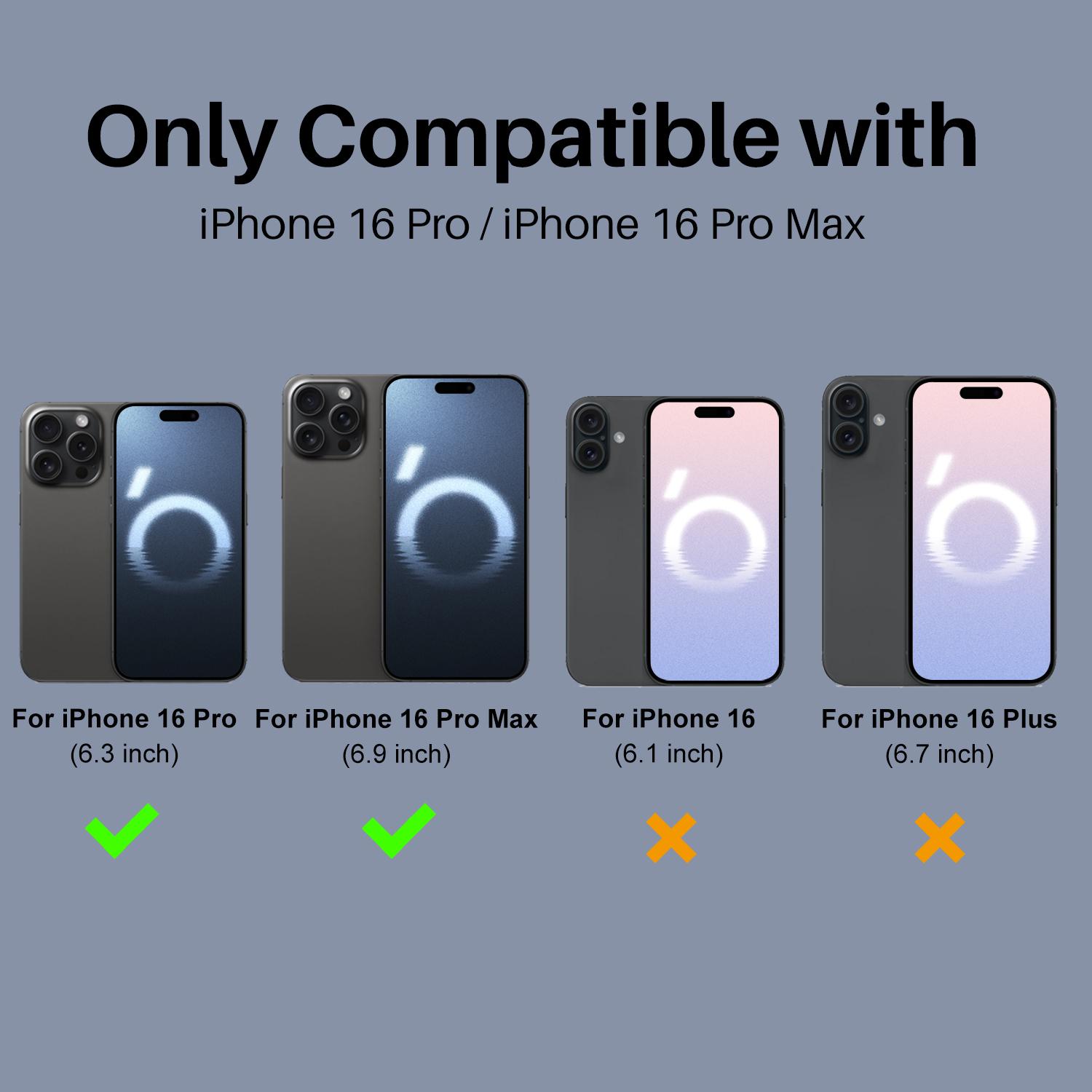 

NORTHJO For iPhone 16 Pro/16 Pro Max Tempered Glass Camera Lens Protector HD Clear 3D Full Coverage Type A