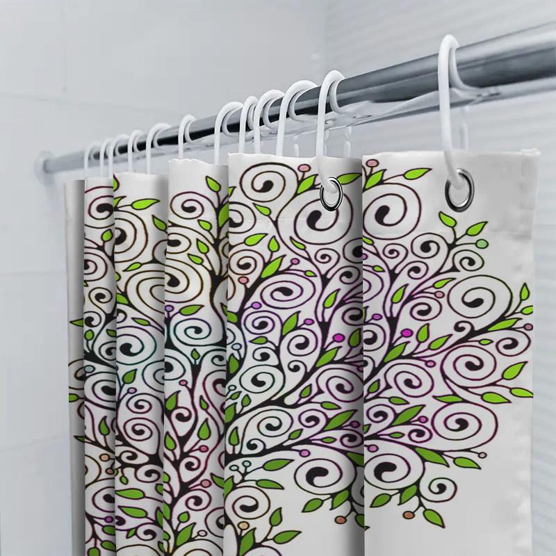 Rideau de douche Arbre Coloré Décoration Moderne Tendance Pour Votre Salle de Bain Fabriqué en Tissu Imperméable Pour une Utilisation Durable