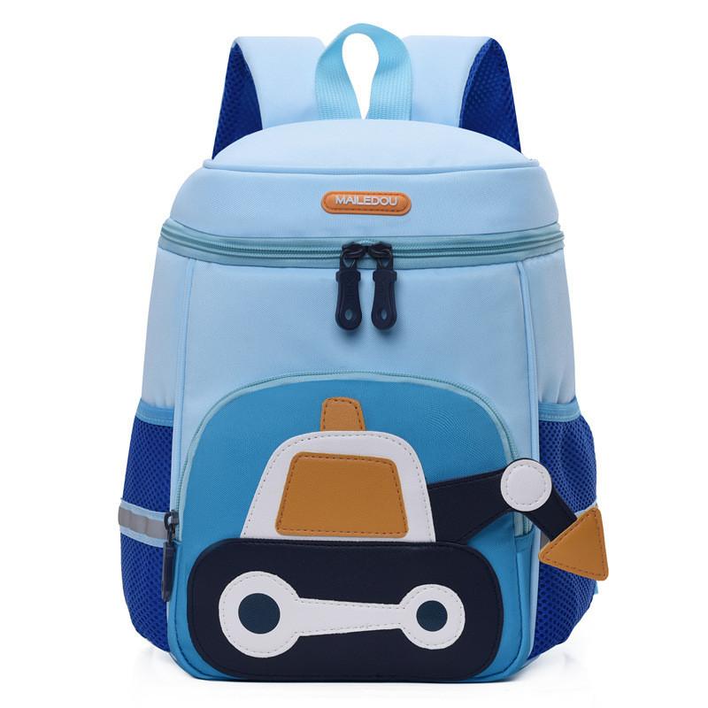 

Adorable Cartoon Lightweight Kids Backpack Comfortable Unisex Kindergarten Bag BeigeBlue