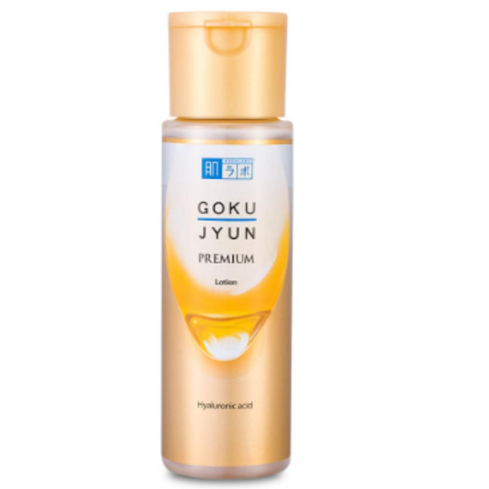 Hada Labo Gokujyun Premium 7-Type Hyaluronic Acid Lotion 170ml + Milk 140ml + Perfect Gel 100g + 2 Limited "Mulppang-i" Goods