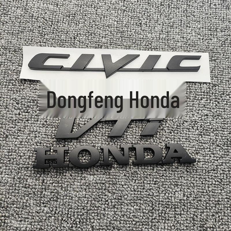Honda 1.8i-VTEC Matte Black Side Emblem - Black Warrior Edition