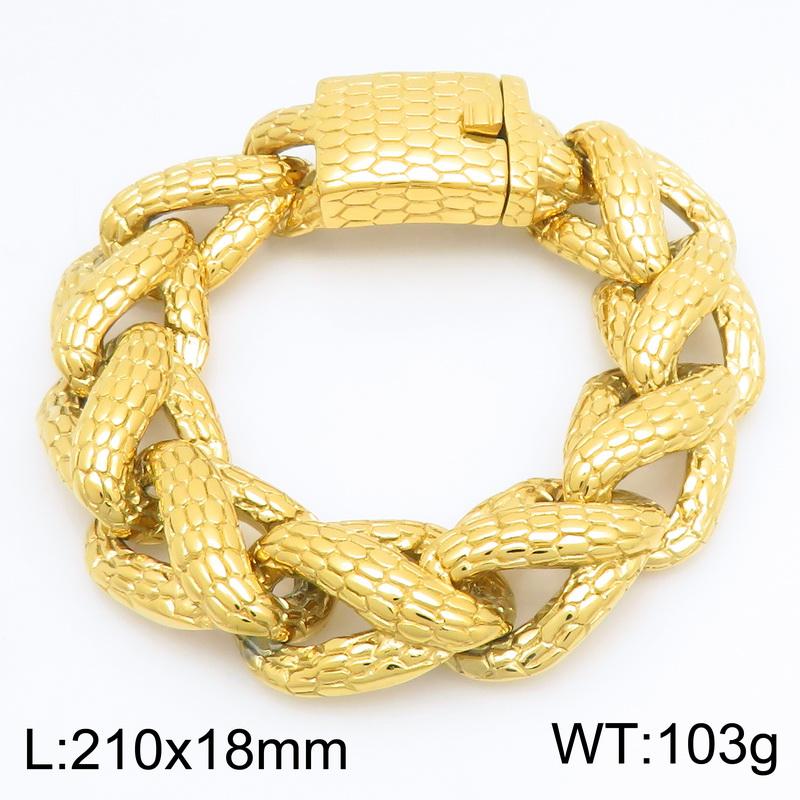 Men's Bracelets 18MM Width Snake Link Cuban Chain Bracelet for Man Punk Rock 316L Stainless Steel Jewelry Male Birthday Gifts