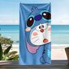 Doraemon Beach Towel Solid Blue Cartoon Character Print Microfiber Sand Free Quick Dry Towel Summer Pool Travel Bath Decor Kids