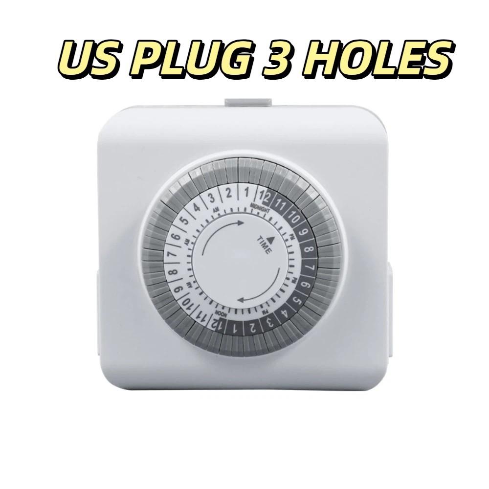 15A 1250W Mechanical Timer 24-Hour Cycle Outlet Timer Automatic Shutdown Timer  Daily On/Off Cycle