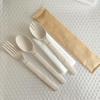 ZISIZ Disposable Spoon Fork with Tissue