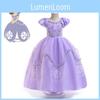 Vestido Encantador de Princesa Sofia para Meninas, Fantasia de Desenho Animado para Aventuras em Festas de Fantasia