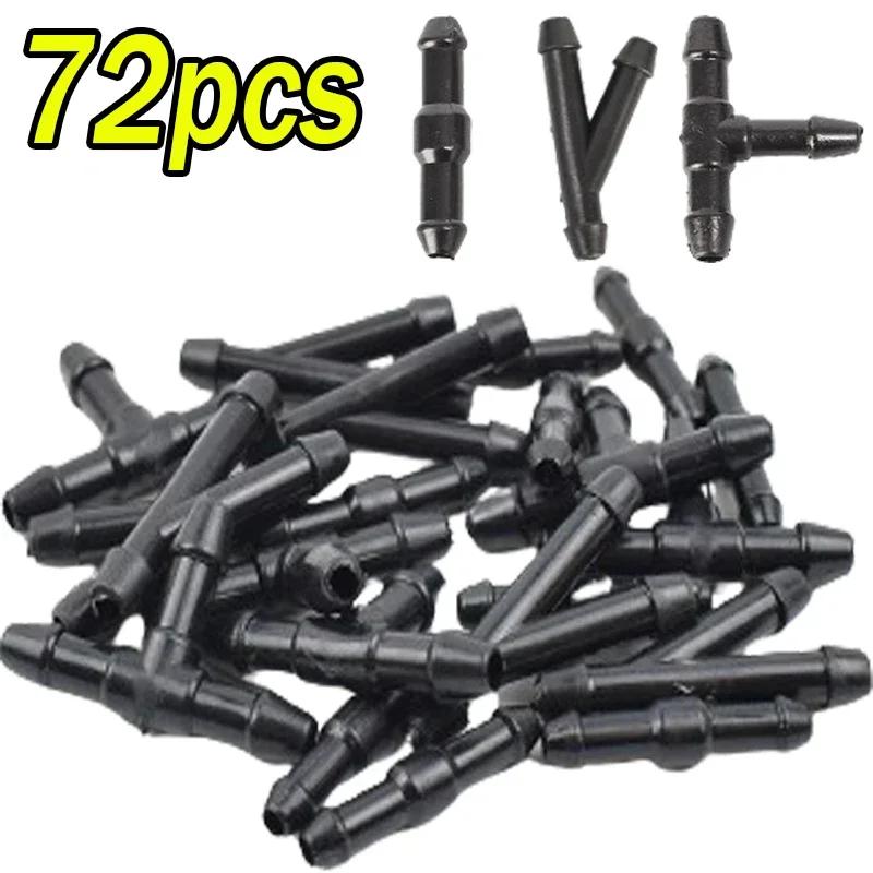 18-90x Car Wiper Spray Pipe Joint T Y I Type Windshield Washer Pipe Nozzle Wiper Cleaning Water Hose Tube Joint Car Accessories