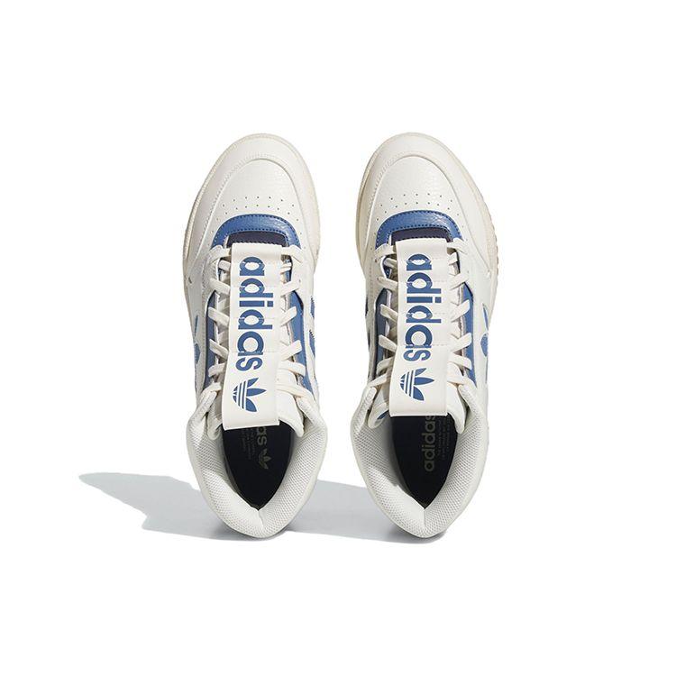 Adidas Originals Drop Step Series Trendy Comfortable Non-Slip High-Top Skate Shoes Unisex Skate Shoes White Blue IF2674