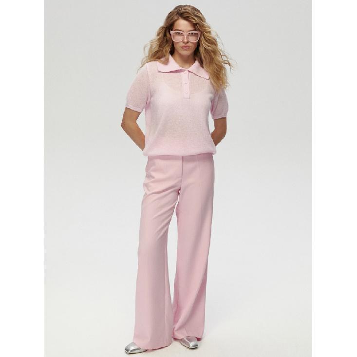 Sommer Neue Kragen Hohl Gestrickte Kurzarm Pullover Frauen Blase Ärmel T-Shirt Weibliche Einfache Gestrickte Pullover