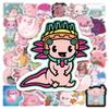 50pcs Axolotl Stickers Waterproof Reusable Adhesive For Laptop/phone/suitcase