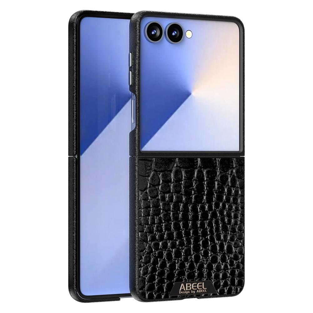 ABEEL For Samsung Galaxy Z Flip7 5G Case Compatible with MagSafe Crocodile Texture Micro-Embossing Back Cover