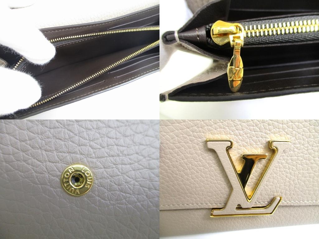 Autentisk LOUIS VUITTON Pebble Tourillon Lær Capucines Lommebok #a599 Oppusset