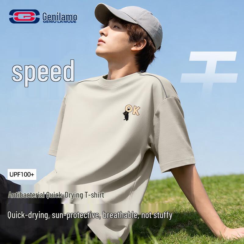 GENIOLAMODE Men s Quick-Dry Performance T-Shirt M