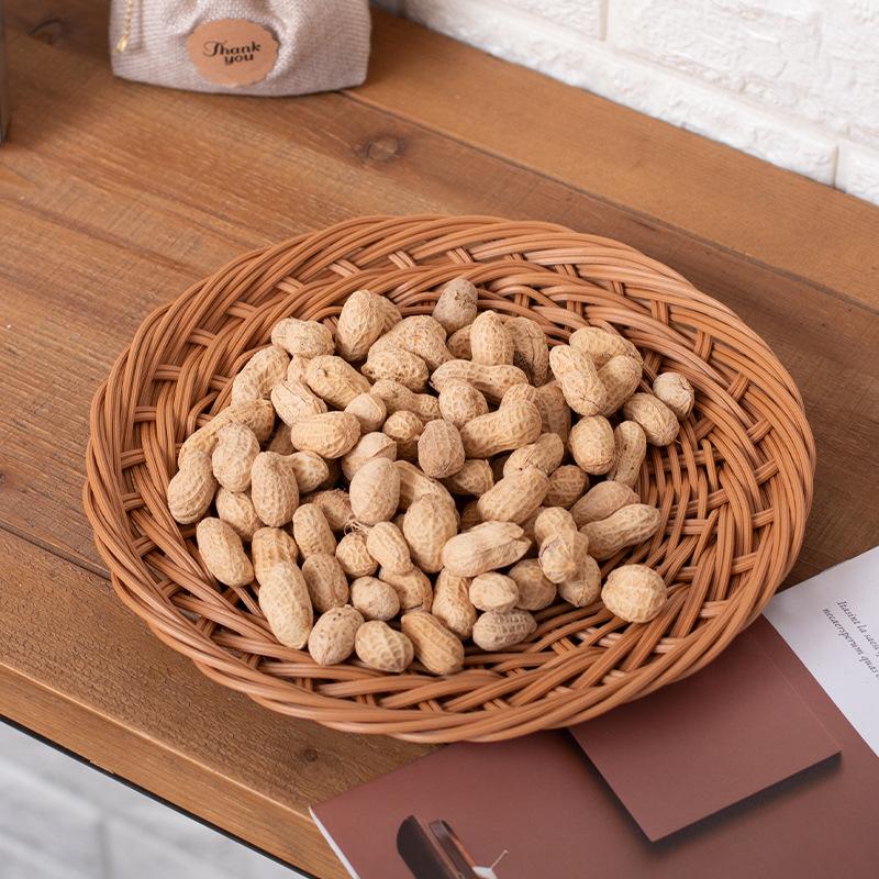 Imitation Rattan gewebter Korb für gedämpfte Brötchen, Snackteller, Speiseteller, Obstteller, Restaurant-Spezialgericht, Teller, frittierter Snackkorb