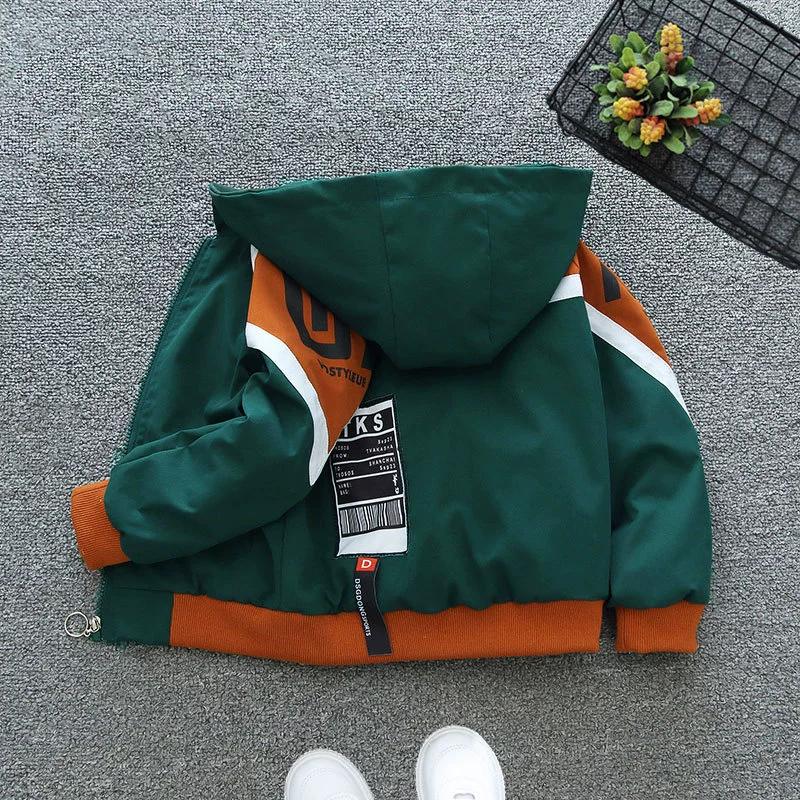 

Spring and Autumn Boys Jacket Letter Fashion Windbreaker Zipper Boys Coat Birthday Gift 2-12 Years New Children s Clothing 90 зелений