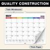 Dunwell 12x15 Wall Calendar 2026 (Colorful), Use Jan to Dec 2026, Large Lined 12 x 15 Monthly Calendar, Professional Styling for Home or Office,
