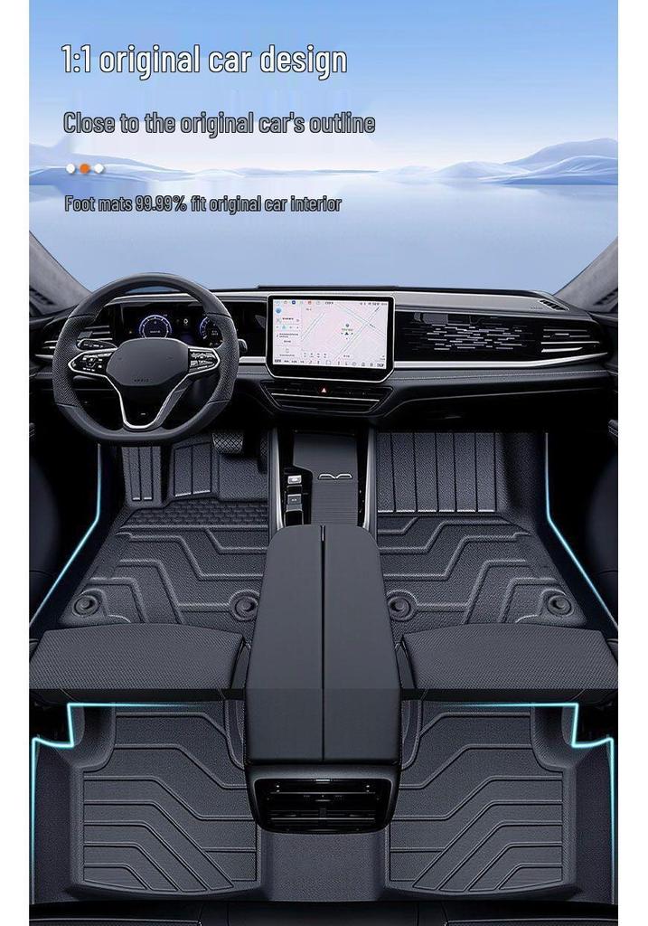 New 26-Model TPE Full Coverage Floor Mats for Lincoln MKC - Driver's Side Protection, Original Carpet Replacement.