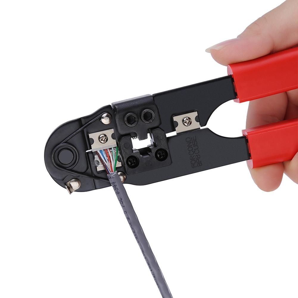 Modular Crimping Cutting Striping Networking Wire Tool Kit for 8P8C rj45