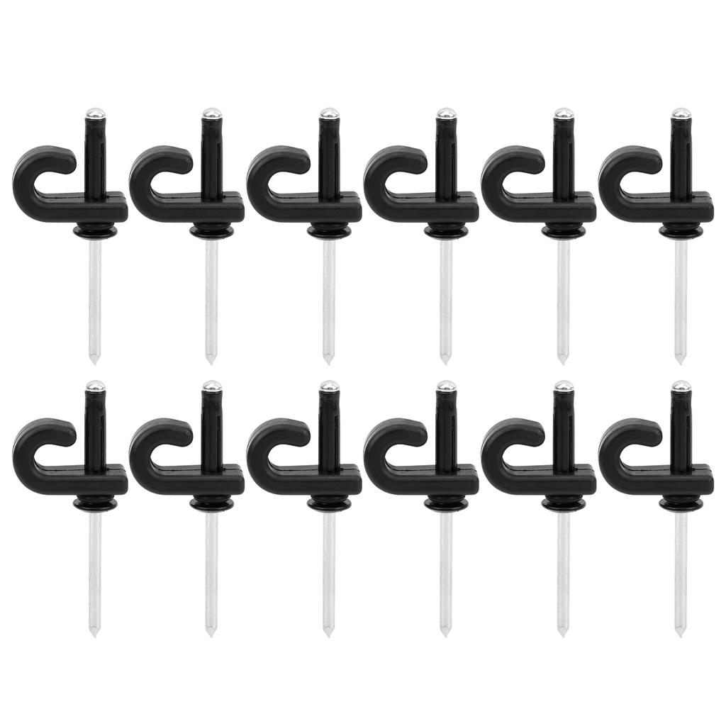 Dugout Plastic J Shape Hook Tail Deck Elastic Rope Hanging Buckle Aluminium Rivet Set