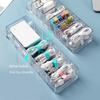 Transparent Makeup Display Stand 6/8-Slot Design Clear Cosmetics Storage Organizer Compartment Compact Storage