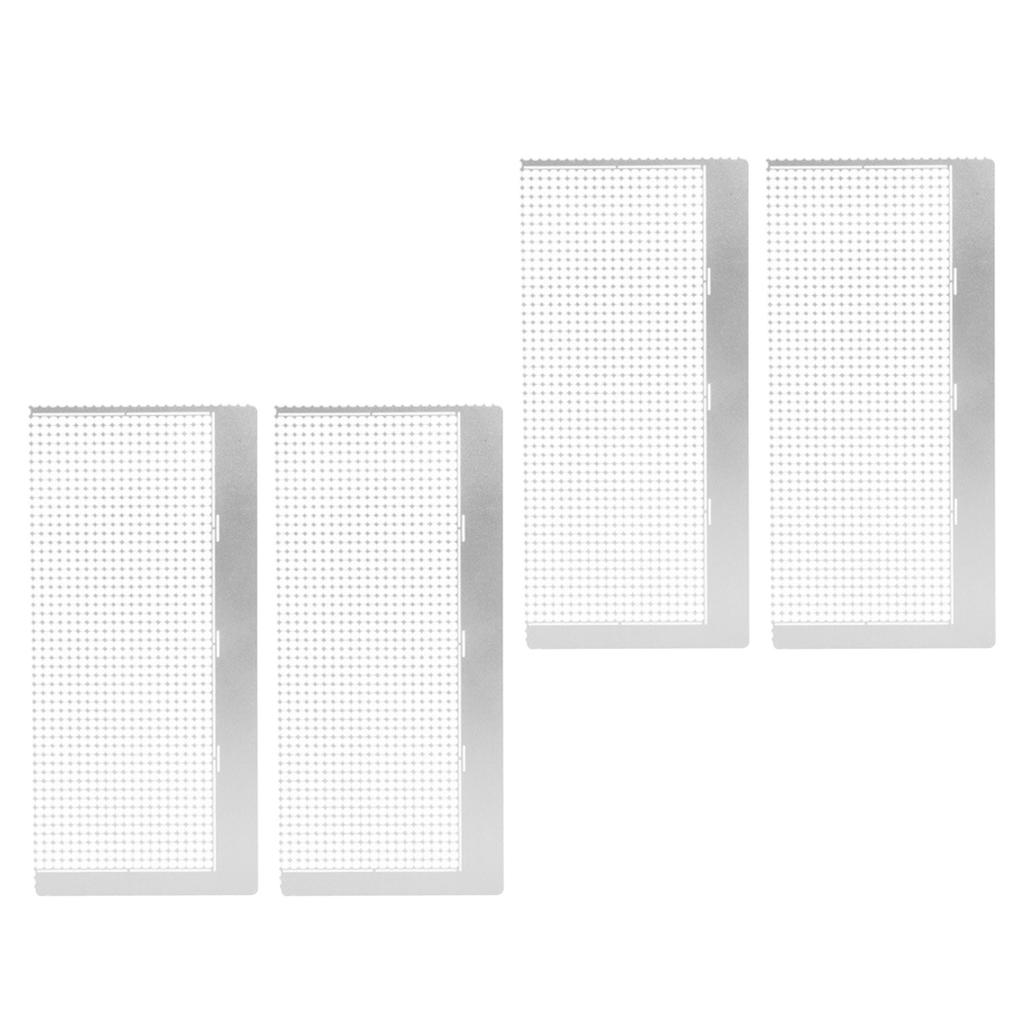 4 PCS Rhinestone Art Painting Ruler Stainless Steel Dotting Drills Alignment Tool Set Non Stick Positioning Ruler for