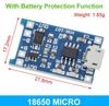 TP4056 18650 Lithium Battery Charger Board | 3.7V/3.6V/4.2V with 1A Overcharge & Over-discharge Protection