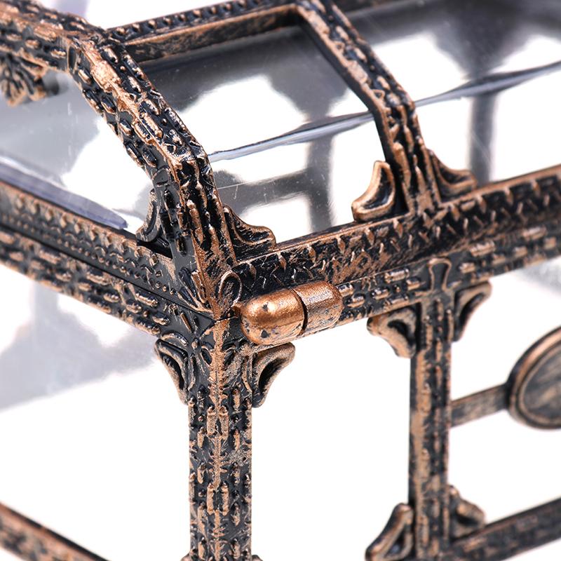 Caja de Gemas Transparente Creativa Pirata Caja de Plástico Accesorios de Decoración de Escena Pirata Caja de Almacenamiento Transparente