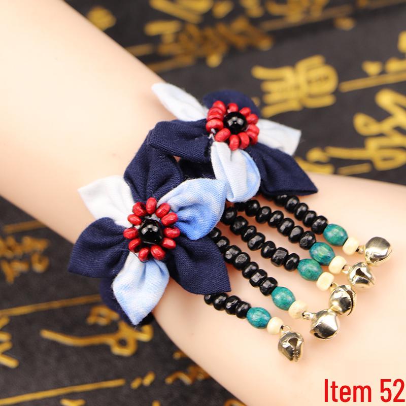 Yunnan Handgefertigtes Indigo Batik Baumwolle Leinen Armband