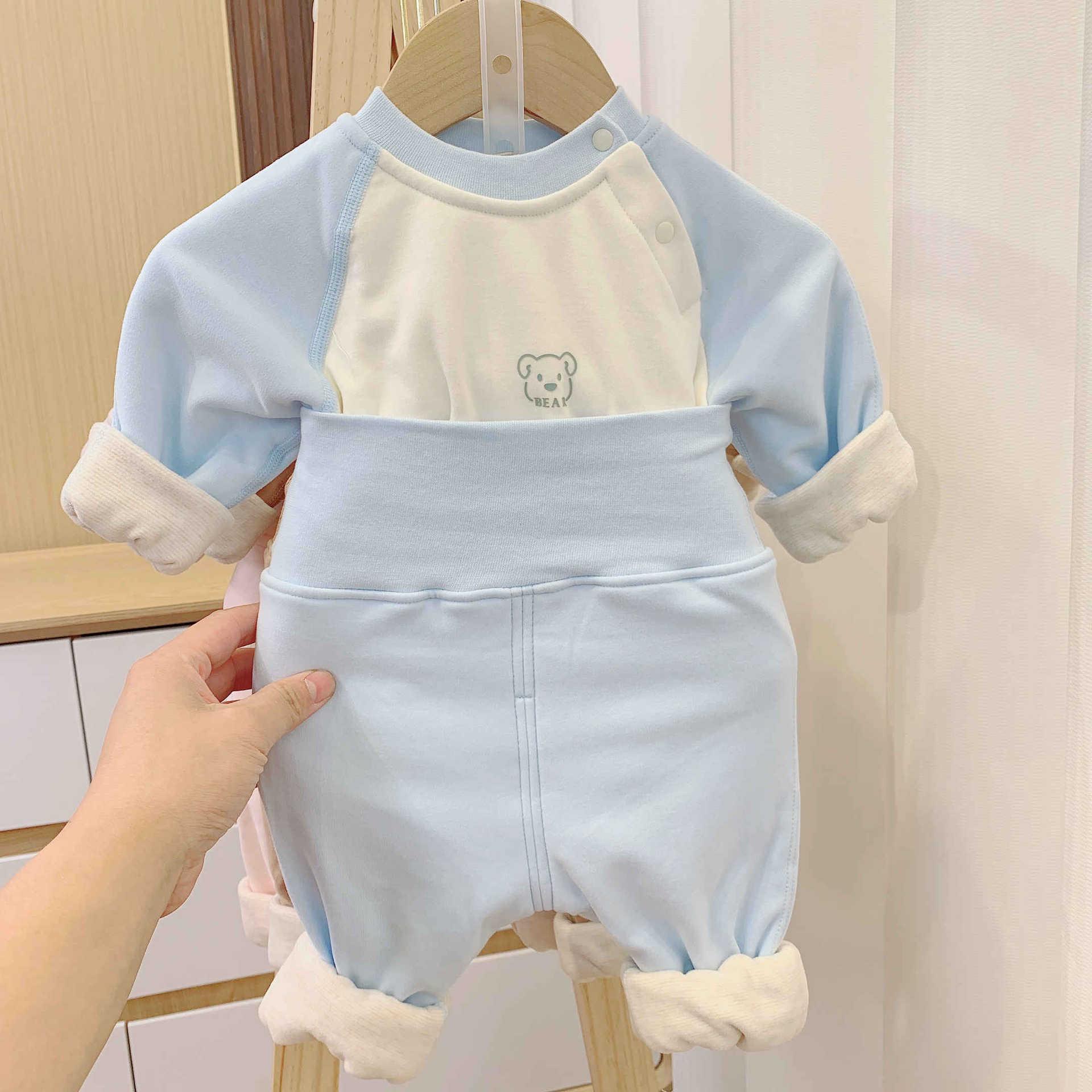 33083 Double-Layer Warm Autumn Outerwear for Infants and Toddlers 90 синий