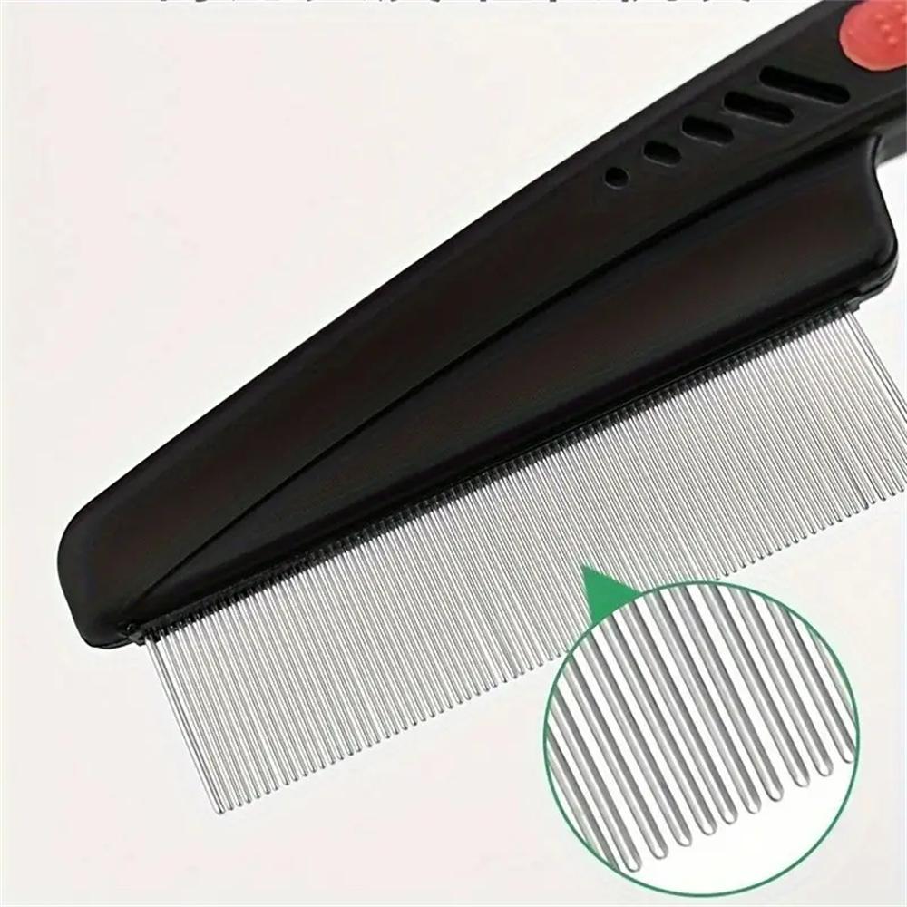Stainless Steel Fine Tooth Comb Tweezers Comb Lice Comb Dandruff Comb Professional Head Lice Nit Removal Hair Comb