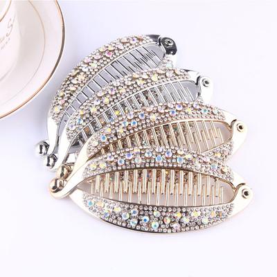 Accessories Elegant Fish Shape Banana Clips Rhinestone Barrettes Hair Claws Hair Clips Hairpins Fish Clip