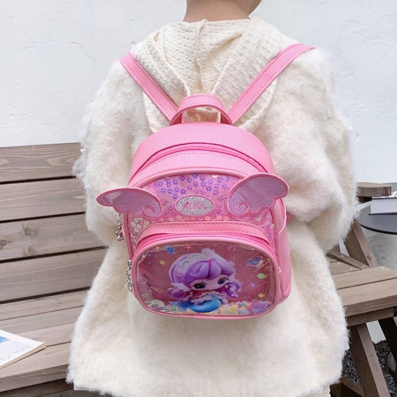 Children Cute Lightweight Backpack With Embroidered Cartoon Design For Daycare