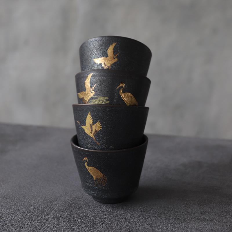 Black crockery Ceramic teacup porcelain tea cup kung fu cup 100ml