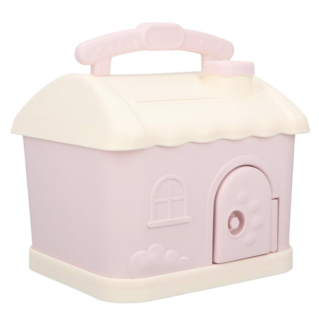 House Piggy Bank Cartoon House Design Develop Saving Habits Plastic Kids Piggy Bank for