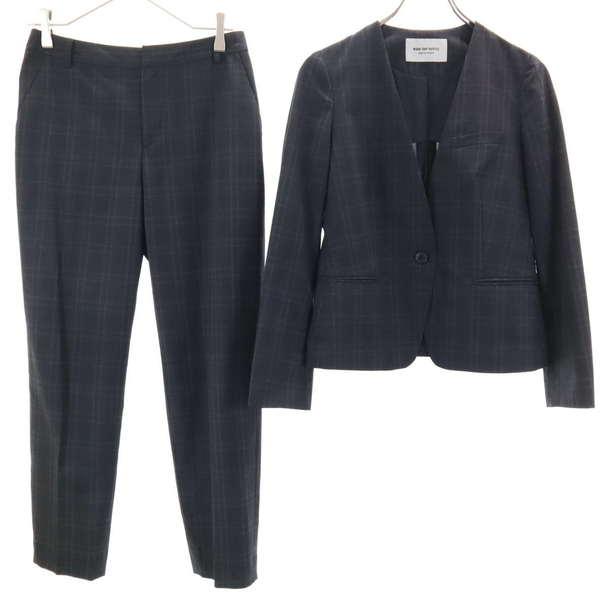 

ОДЕЖДА ДЛЯ ДЕЛОВЫХ ПОЕЗДОК GREEN LABEL RELAXING клетка Костюм с брюками с открытым воротником Комплект Женский Б/У