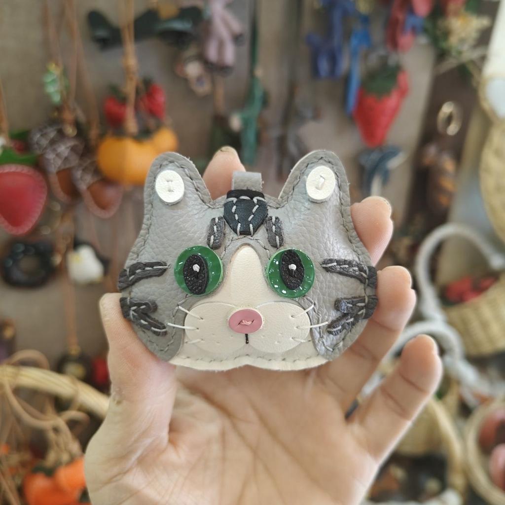 Soft Leather Ragdoll Cat Doll Keychain Pendant Hanging Bag Accessories Decoration Couple Doll Cute Gift Holiday Bag Pendant