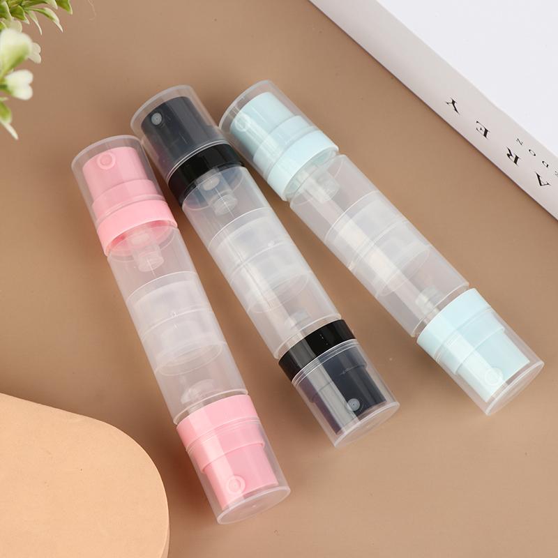 5Ml+5Ml Double Headed Vacuum Press Type Spray/Lotion Bottle Refillable Makeup Cosmetics Cream Gel Moisturizers Liquid Container