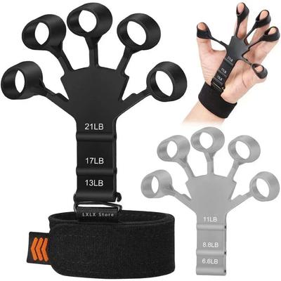 Professional Silicone Finger Strengthener Hand Grip Exerciser for Adults Training Resistance Bands