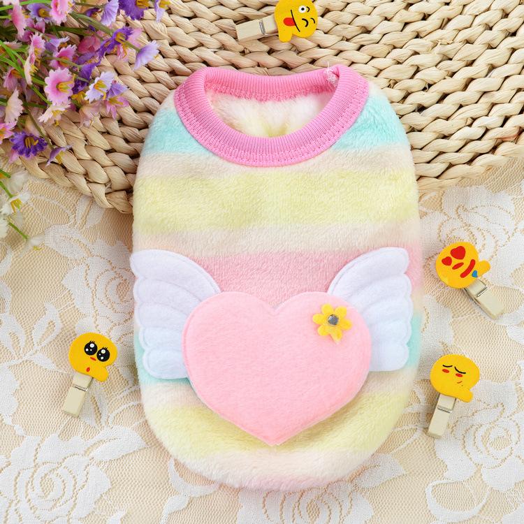 Fleece Pet Vest Small Puppy Cats Clothing Warm Lightweight Wear Cartoon Dog Clothes Chest Size Adjustable Comfort Fit
