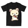 Unisex Leisure Rilakkuma Strawberries T-Shirts Women Round CollarT Shirts Animal Bear Short Sleeve Tees Women Tops