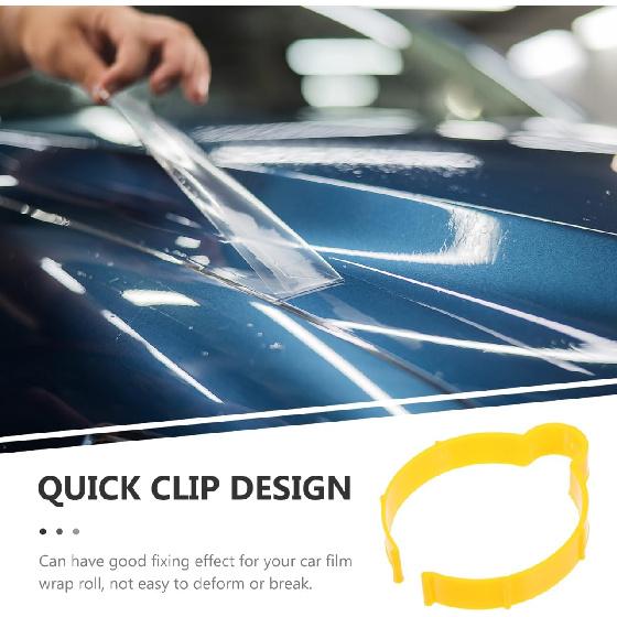 Vinyl Roll Holder Clips 20Pcs - Durable Plastic Vinyl Film Grippers for Car Wraps Quick Release Handle Anti-Skid Design for Automotive Detailing