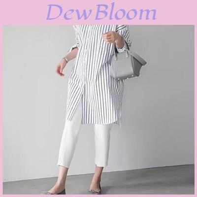 White Cotton Blend Long Sleeve Shirt For Office Wear With Splicing Detail For Elegant Style