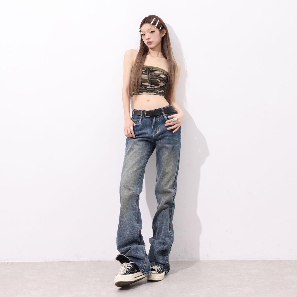 Spring Summer Denim Straight Denim Pants For Women Casual Pants Oversize Denim Trousers