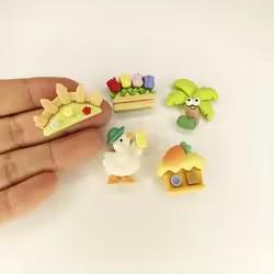 Cute Forest Farm Animal Life Theme Flat Back Resin Charm DIY Accessory for Souvenir or Fairy Model Artificial Style