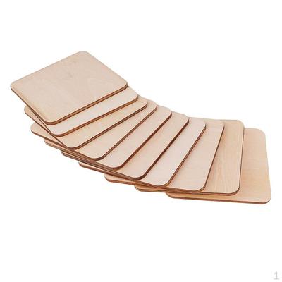 WOODEN SHAPE Square Pieces Decor Plaques