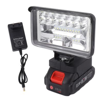 פנס עבודה LED סופר בהיר טווח רחב ממשק MT ראש מנורה מסתובב 1500mAh LED הצפה חיצוני