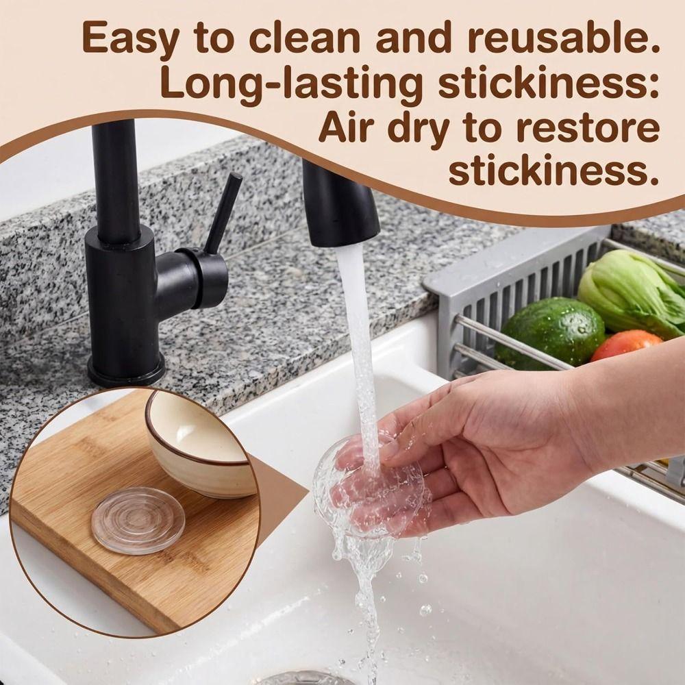 4pcs Shock-Absorbent Ccutting board feet Self Adhesive Feet Pad Portable Silicone Pads  Appliances