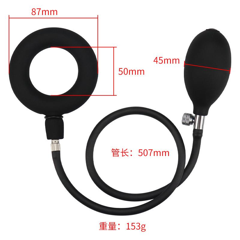 Inflatable Ejaculation Delay Penis Ring Liquid Silicone Erection Enhancing Cock Ring Flirting Training Male Masturbator Sex Toys