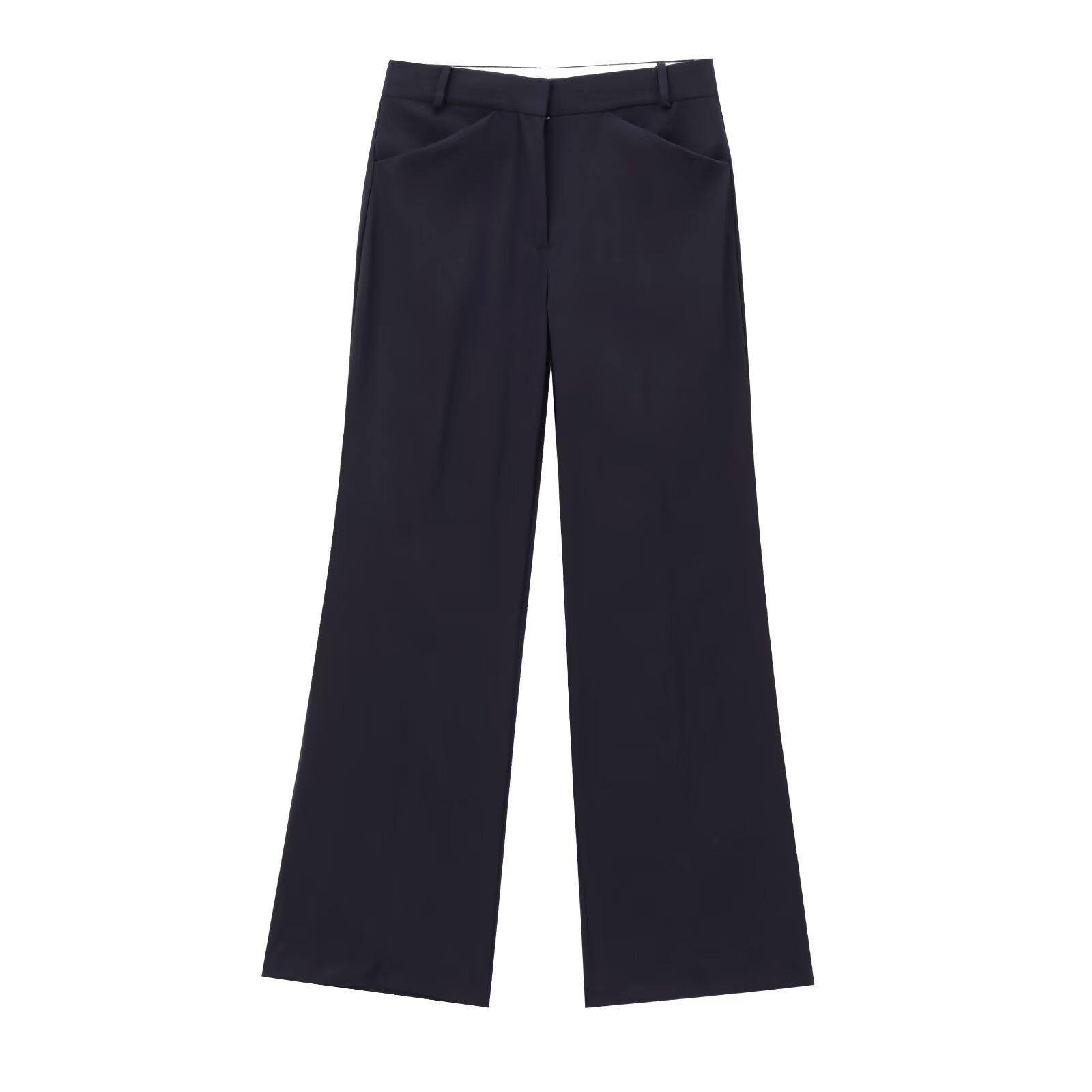 

Женский двубортный пиджак в европейском и американском стиле на осень 2024 года с повседневными брюками XS