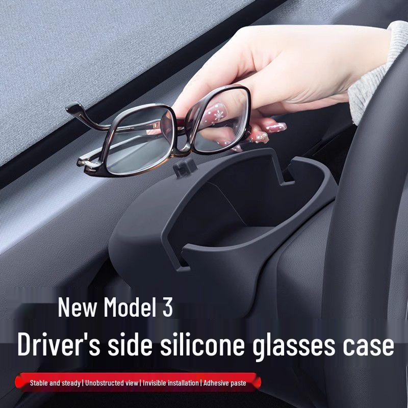 Verbessertes Brillenetui & Sonnenbrillenclip für Tesla Model 3 Innenzubehör.